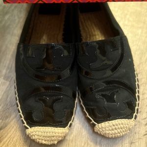 Tory Burch Poppy Logo Espadrille Flats
